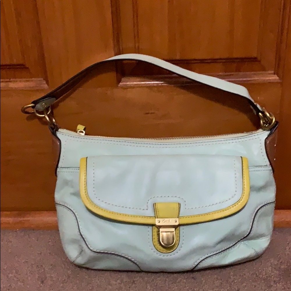 Coach leather spring purse. Extra cute